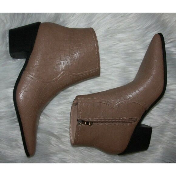 Nasty Gal Women's 8 Let's Hiss and snake up ankle boots  - NWOT - Picture 3 of 7